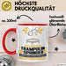 Trampolinspringer Geschenk Tasse Ich Bin Trampolinspringer Aber Sag Doch Einfach Superheld Lustige Geschenkdiee für Trampolinspringer Kaffee-Becher Rot Trendation