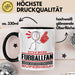 Fußballfan Geschenk Tasse Ich Bin Fußballfan Aber Sag Doch Einfach Superheld Lustige Geschenkdiee für Fußballfan Kaffee-Becher Schwarz Trendation
