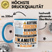 Kanute Geschenk Tasse Lustiger Spruch Erheben Sie Sich Der Kanute Betritt den Raum Blau Trendation