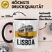 Lissabon Portugal Tasse Geschenk Lustige Geschenkidee Spruch Seilbahn Reise Straßenbahn Trendation