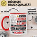 Schlagzeuger Geschenk Tasse Lustiger Spruch Erheben Sie Sich Der Schlagzeuger Betritt den Raum Rot Trendation
