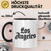 Los Angeles LA Kalifornien USA Tasse Geschenk Lustige Geschenkidee Spruch Schwarz Trendation