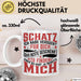Valentinstag Tasse Geschenk für Ihn Sie Männer Für Paare Freundin Geschenkidee Kaffee-Becher Liebe Schatz Ich Hab Versucht Für Dich Das Geschenk Zu Finden Aber Du Hast Ja Bereits Mich Lustiger Spruch Weiß Trendation