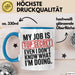 Job Tasse Geschenk My Job Is Top Secret Geschenkidee Lustig Beruf Blau Trendation