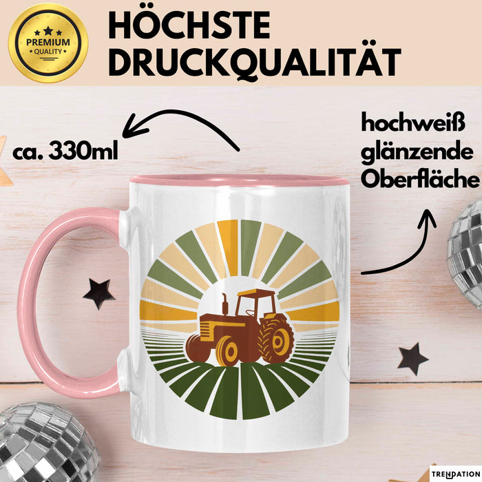Landwirt Tasse Geschenkidee Landwirtschaftsfan Lustiger Geschenkidee Lustig Rosa Trendation