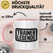Fußballtrainer Fußballteam Tasse Geschenk Lustige Geschenkidee Spruch Trainer Legende Rosa Trendation
