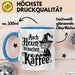 Kaffee Hexen Tasse Geschenk Lustige Geschenkidee Spruch Auch Hexen Brauchen Kaffee Blau Trendation
