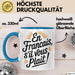 Französischlehrer Unterricht Tasse Geschenk Lustige Geschenkidee Spruch En Français S’Il Vous Plaît Blau Trendation