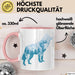 Wolf Tasse Geschenk Silhouette Landschaft Mond Geschenkidee Rosa Trendation