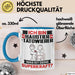Haustier-Tätowierer Tasse Geschenk für Haustier-Tätowierer Geburtstag Lustiger Spruch Kaffee-Becher Was Ist Deine Superkraft Blau Trendation