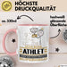 Athlet Geschenk Tasse Ich Bin Athlet Aber Sag Doch Einfach Superheld Lustige Geschenkdiee für Athlet Kaffee-Becher Rosa Trendation