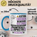 Paintballspieler Geschenk Tasse Lustiger Spruch Erheben Sie Sich Der Paintballspieler Betritt den Raum Blau Trendation