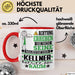 Kellner Geschenk Tasse Lustiger Spruch Erheben Sie Sich Der Kellner Betritt den Raum Rot Trendation
