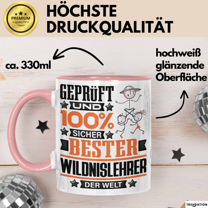 Wildnislehrer Geschenk Lustiger Spruch für Wildnislehrer Geschenkidee Bester Wildnislehrer Der Welt Rosa Trendation