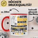 Fußballspieler Geschenk Tasse Lustiger Spruch Erheben Sie Sich Der Fußballspieler Betritt den Raum Rot Trendation
