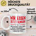 Deutschlehrer Unterricht Tasse Geschenk Lustige Geschenkidee Spruch Wir Essen Ü Jetzt Kinder Weiß Trendation