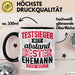 Lustige Tasse Geschenk Testsieger Mit Bester Ehemann Der Welt Spruch Schwarz Trendation