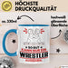 Wrestler Geschenk Tasse So Gut Kann Nur Ein Wrestler Aussehen Geschenkidee Kaffee-Becher Blau Trendation