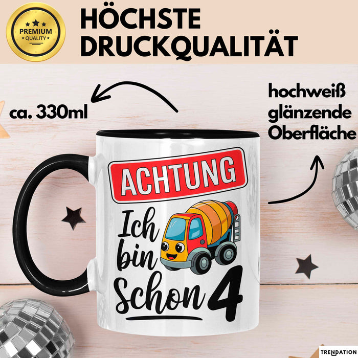 4. Geburtstag Tasse Geschenk Ich bin schon 4 Geschenkidee Geschenkidee Lustig Trendation