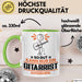 Gitarrist Geschenk Tasse So Gut Kann Nur Ein Gitarrist Aussehen Geschenkidee Kaffee-Becher Grün Trendation