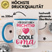 Coole Oma Tasse Geschenk Muttertag Lustiger Spruch Richtig Cool Blau Trendation
