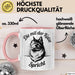 Katzenliebhaber Tasse Geschenk Spricht mit Katzen Katzenfan Rosa Trendation