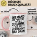 Susanne Tasse Geschenk Niemand Ist Perfekt Susanne Verdammt Nah Dran Geschenkidee Rosa Trendation