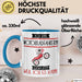 Motorradfahrerin Tasse Geschenk Ich Bin Motorradfahrerin Warum Weil Ich Es Kann Geschenkidee Geburtstag Blau Trendation
