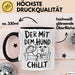 Hund Tierliebhaber Tasse Geschenk Lustige Geschenkidee Spruch Der Mit Dem Hund Chillt Schwarz Trendation