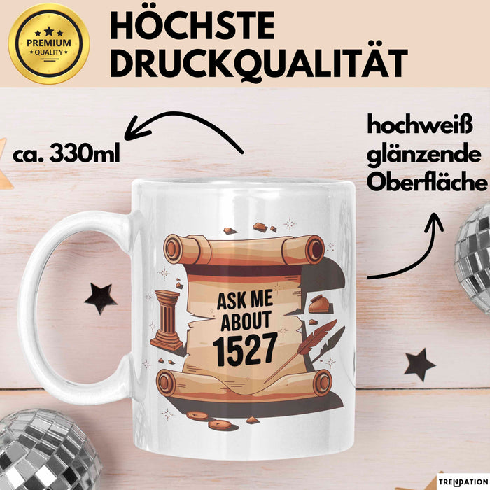 Geschichtsfan Tasse Geschenk Lustige Geschenkidee Spruch Für Geschichts Liebhaber Weiß Trendation
