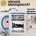 Physiker Tasse Geschenk Newtons Erstes Bewegungsgesetz Blau Trendation