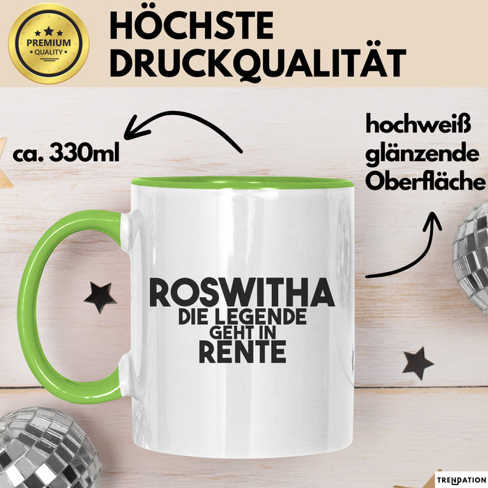 Roswitha Tasse Roswitha – Die Legende Geht In Rente Geschenk