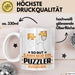 Puzzler Geschenk Tasse So Gut Kann Nur Ein Puzzler Aussehen Geschenkidee Kaffee-Becher Weiß Trendation