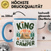 Camper Camping Tasse Geschenk Lustige Geschenkidee Spruch Kinf OF The Camper Blau Trendation