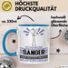 Sänger Geschenk Tasse Ich Bin Sänger Aber Sag Doch Einfach Superheld Lustige Geschenkdiee für Sänger Kaffee-Becher Blau Trendation
