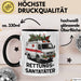 Rettungssanitäter Tasse Geschenk Rettungssantatäter Spruch Notarzt Geschenkidee Kaffee-Becher Schwarz Trendation
