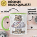 Sarkastische Kaninchen Hase Tasse Geschenk Lustige Geschenkidee Spruch Hasi Müde Hasi Schlafen Grün Trendation