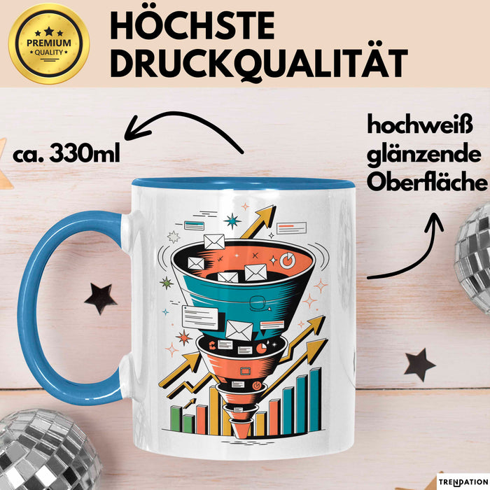 Marketing Manager Tasse Geschenk Lustige Geschenkidee Spruch Für Wachstums Manager Blau Trendation