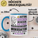 Musikredakteur Geschenk Tasse Lustiger Spruch Erheben Sie Sich Der Musikredakteur Betritt den Raum Blau Trendation
