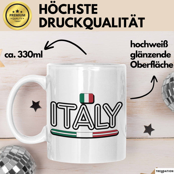 Italien Italien Karte Tasse Geschenk Lustige Geschenkidee Spruch Italien Weiß Trendation