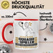 Squash-Spieler Geschenk Tasse Ich Bin Squash-Spieler Aber Sag Doch Einfach Superheld Lustige Geschenkdiee für Squash-Spieler Kaffee-Becher Rot Trendation