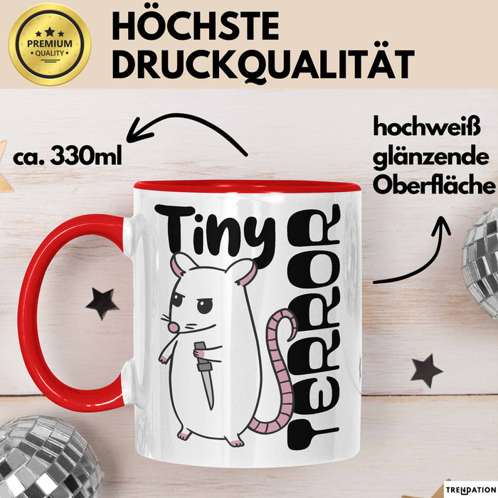 Beste Freundin Tasse Geschenk Tiny Terror Geschenkidee für Kollegin oder Beste Freundin Rot Trendation
