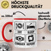 Gamer Tasse Geschenk Eat Sleep Conquer Repeat Geschenkidee Becher Rot Trendation