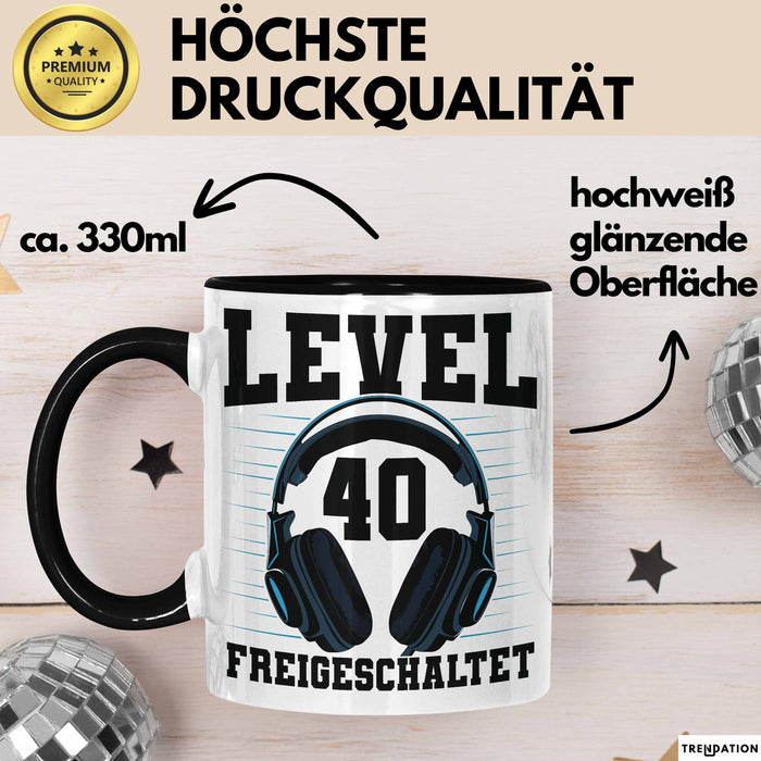 40. Geburtstag Geschenk Männer Gamer Tasse Geschenk 40Er Geburtstag Trendation