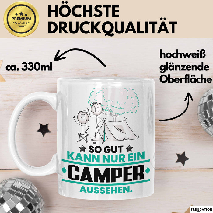 Camper Geschenk Tasse So Gut Kann Nur Ein Camper Aussehen Geschenkidee Kaffee-Becher Weiß Trendation