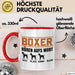 Boxer Hören Aufs Wort Tasse Geschenk Boxer Besitzer Mama Becher Rot Trendation