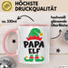 Papa Elf Tasse Geschenk Weihnachten Papa Geschenkidee Papaelfe Rosa Trendation