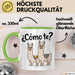 Spanischlehrer Unterricht Tasse Geschenk Lustige Geschenkidee Spruch ¿Cómo Te Llamas Grün Trendation