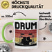 Drummer Schlagzeug-Spieler Geschenk Tasse Geschenkidee Kaffee-Becher Schlagzeuger Drum Grün Trendation