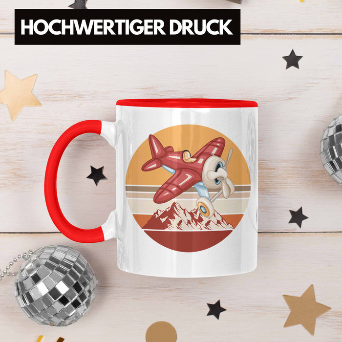 Segelflieger Tasse Geschenk Segelflieger Rot Trendation
